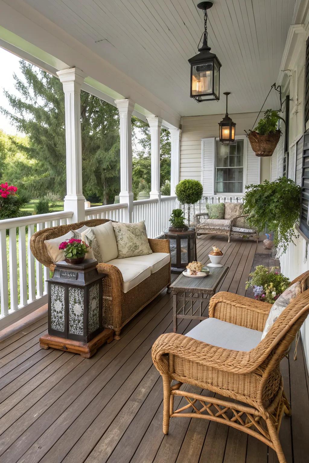 Mix of old and new elements for a unique design.