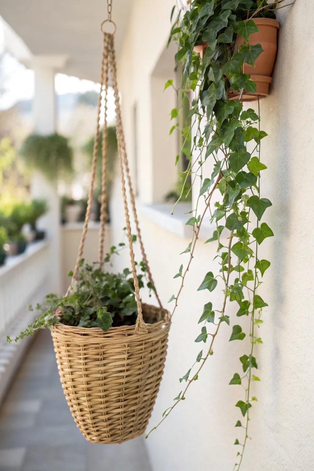 Elevate your space with the simple beauty of hanging greenery.