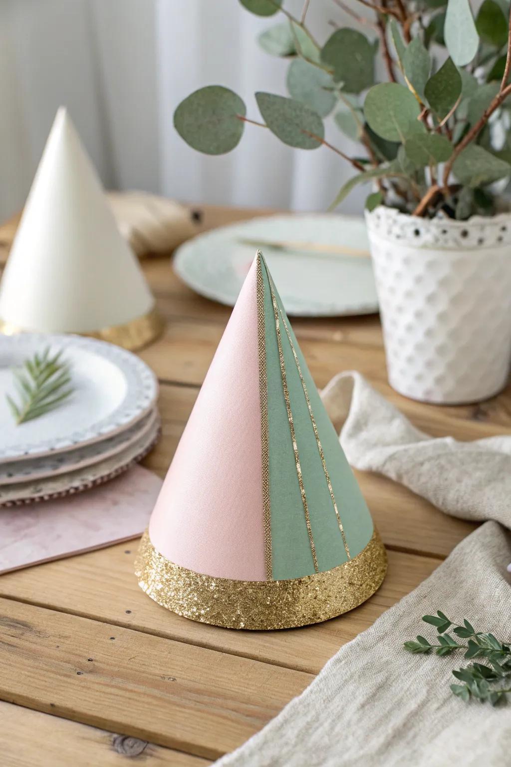 Elevate your celebrations with handcrafted elegance - DIY party hats that sparkle with simplicity and charm.