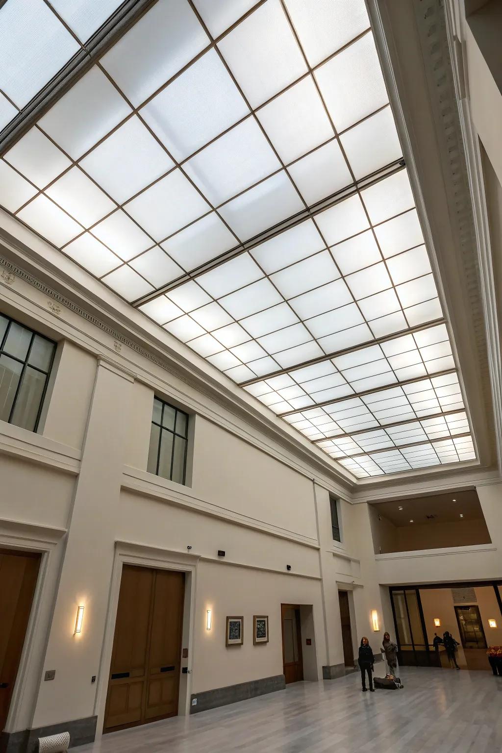 Brighten your space with plexiglass ceiling panels.