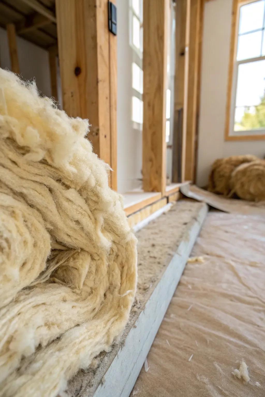 Sheep's wool: nature's own insulator.