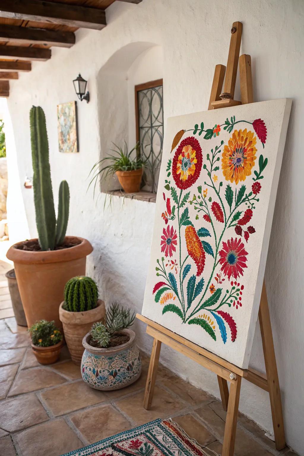 Celebrate heritage with art: A touch of tradition in minimalist style.