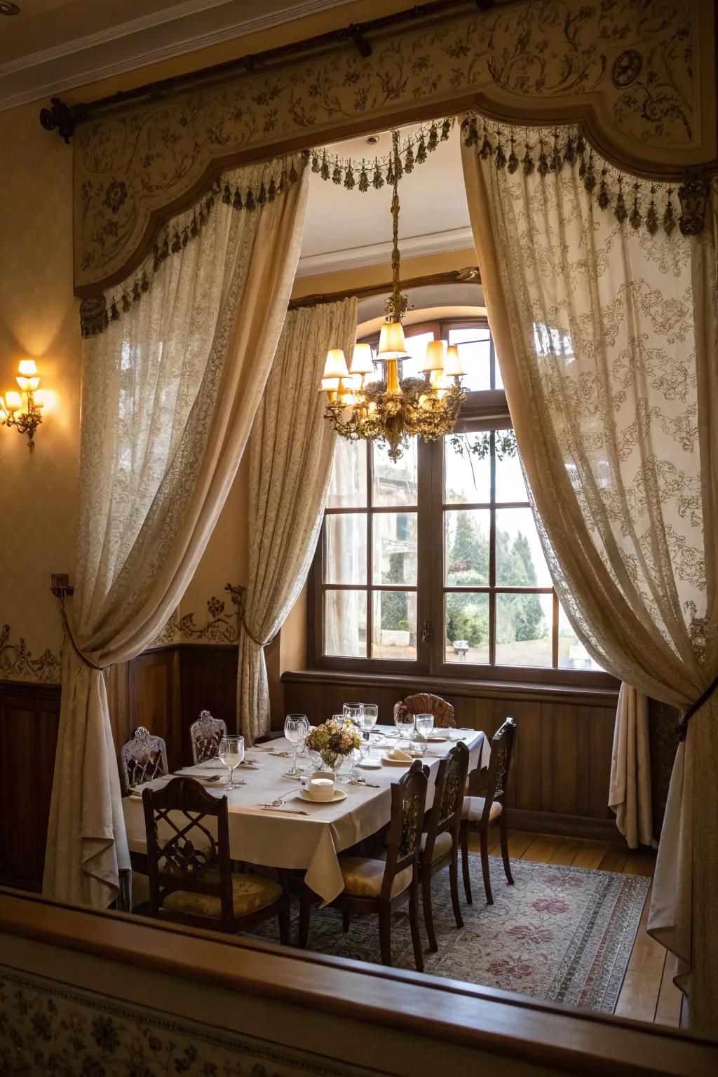 Valance adding flair to a small window setting.