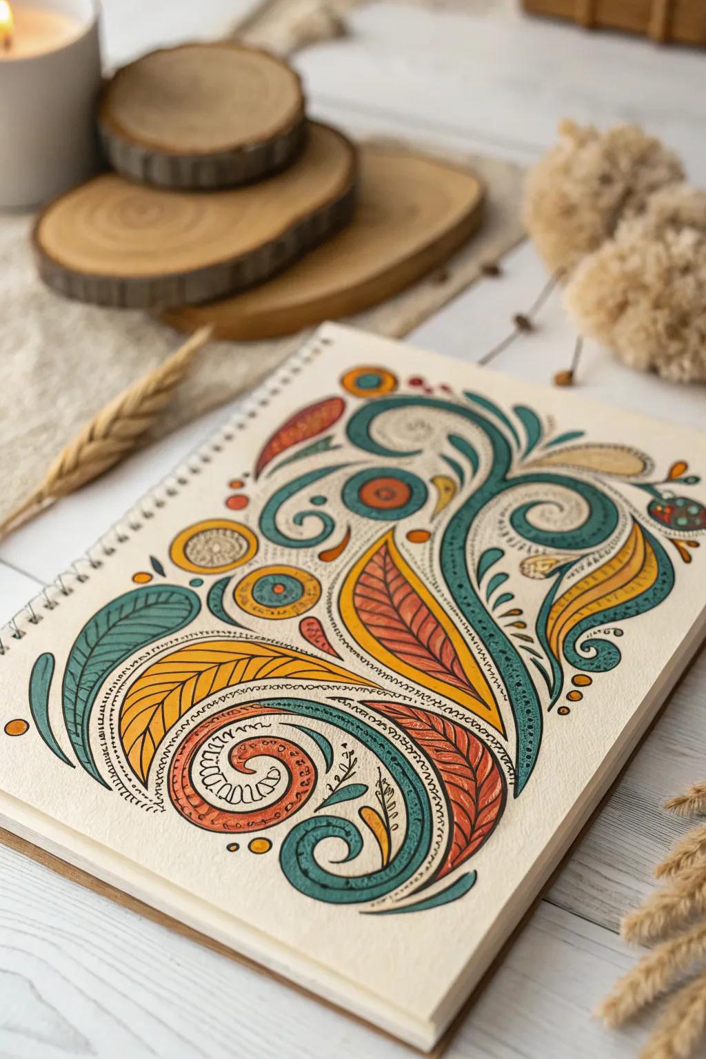 Unleash your creativity with abstract doodles that transform walls into personal masterpieces.