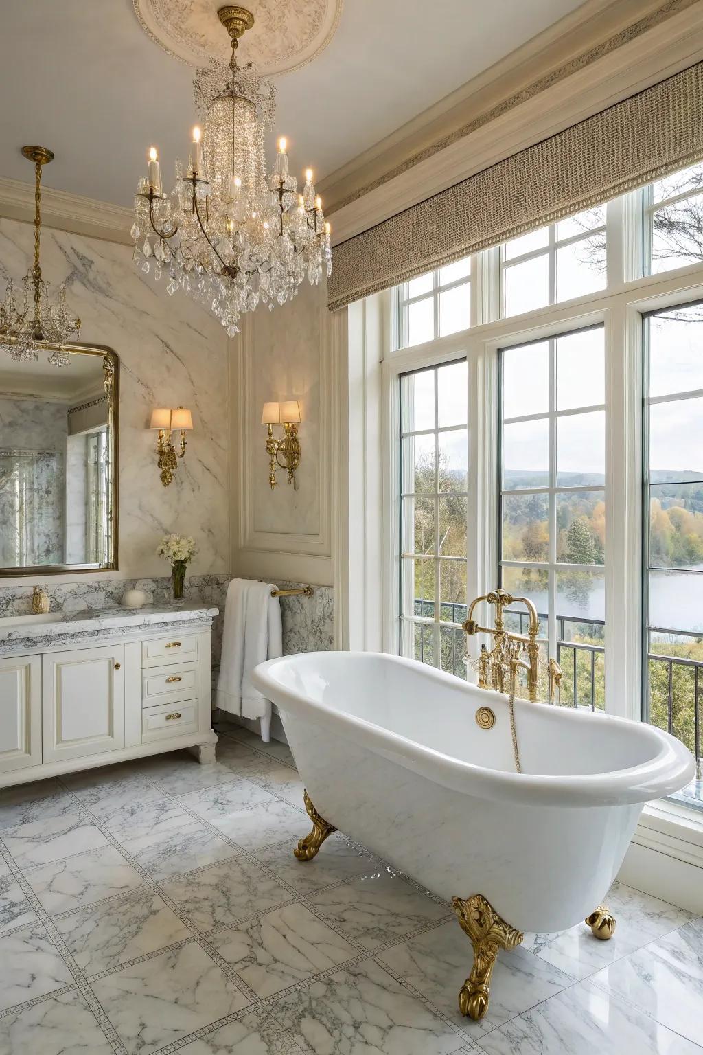 Luxurious touches create an indulgent space.