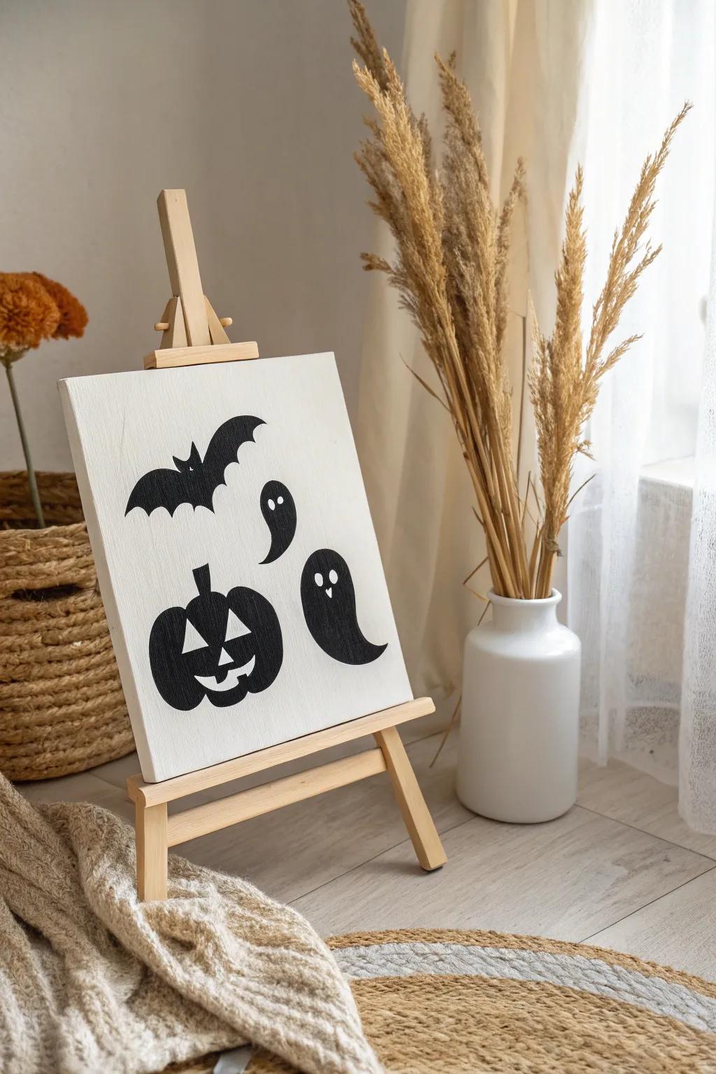 Craft spooky silhouettes with your little one for a charming Halloween touch!
