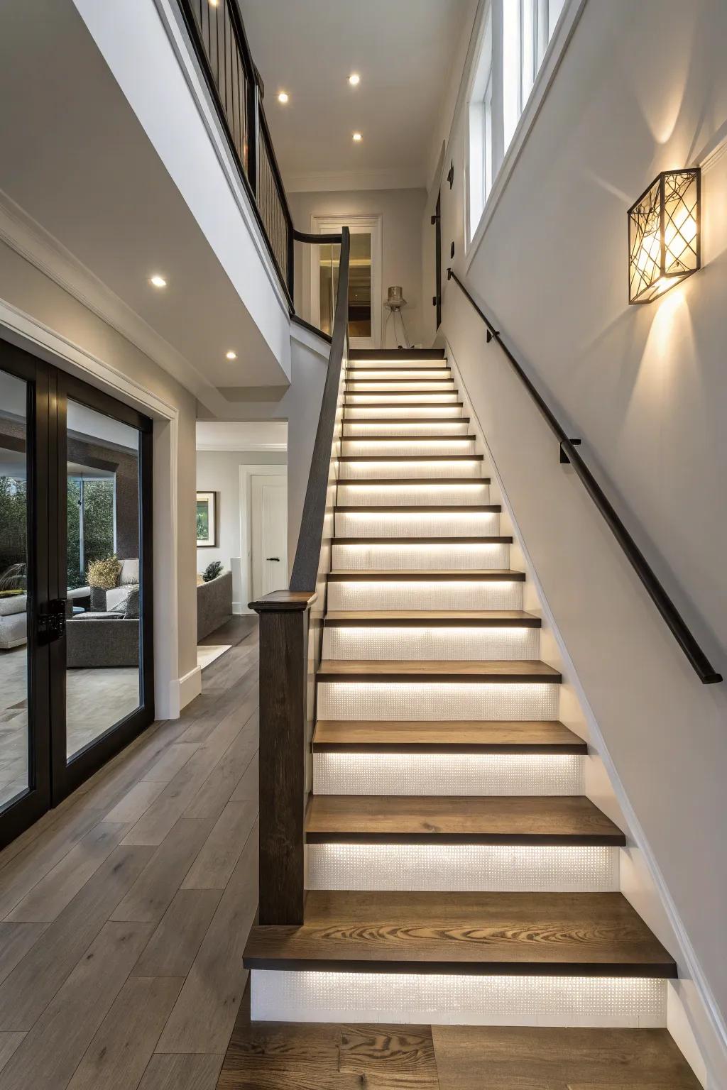 Bold contrasts create a dramatic visual effect.