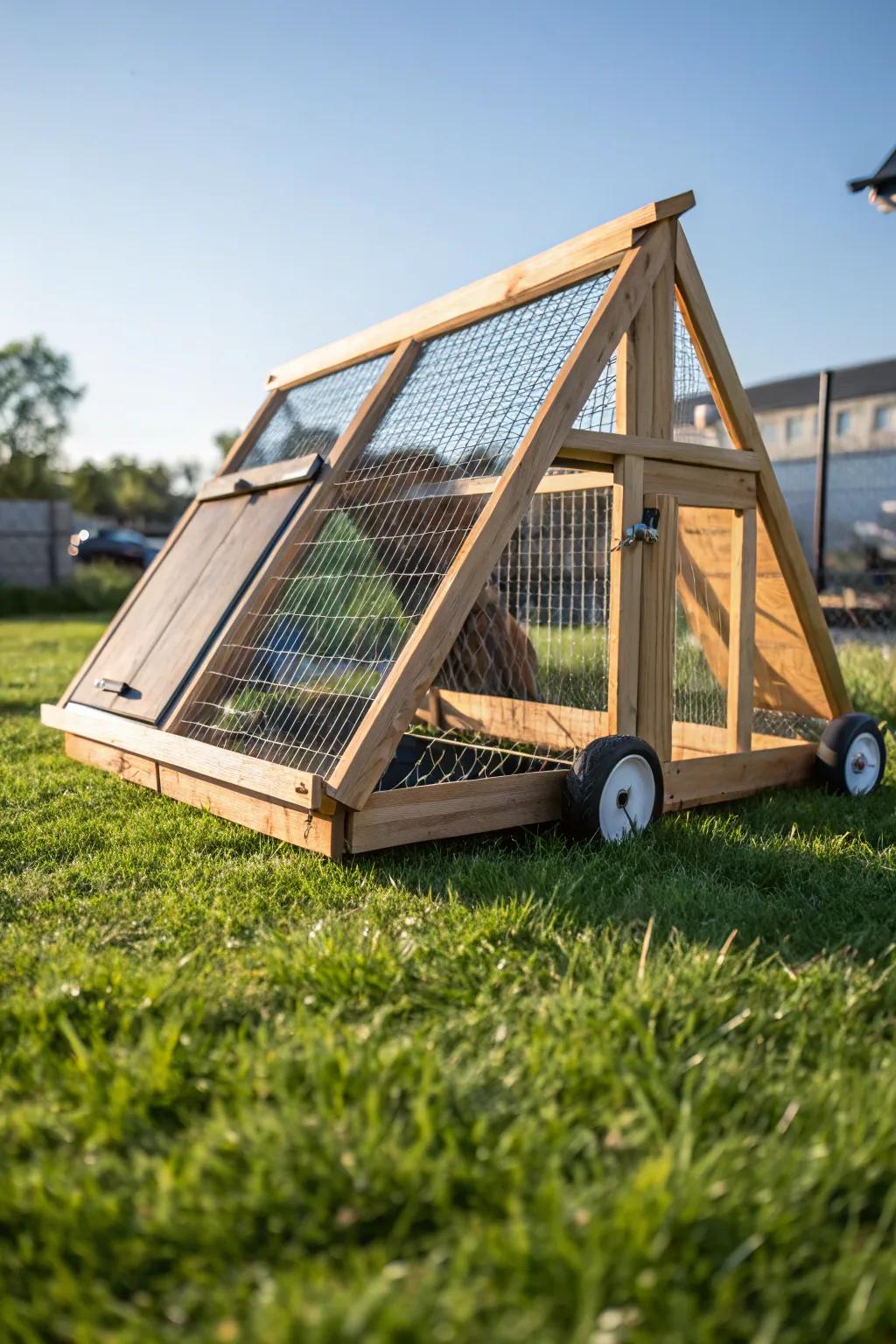 Elevate your backyard with a stylish and functional chicken tractor for happy, healthy hens.