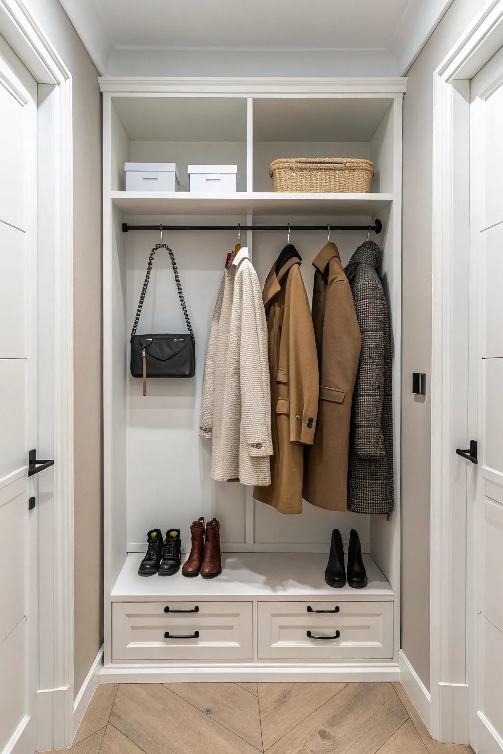 Embrace simplicity with a minimalist closet design.