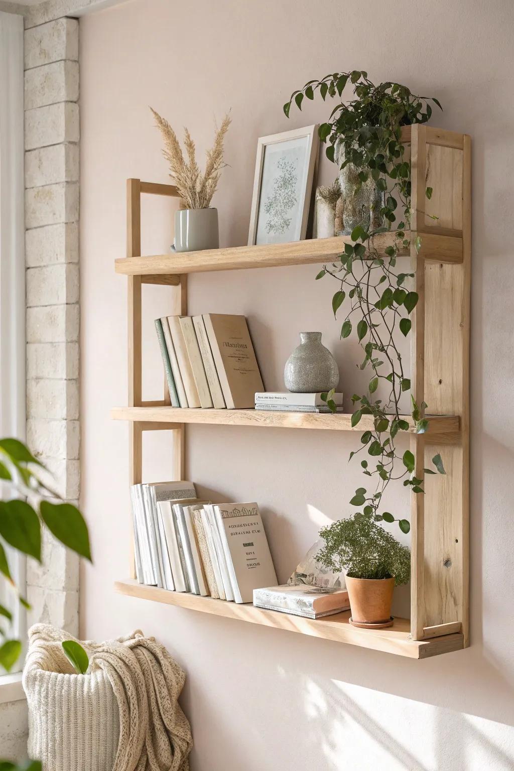 Transform your space with minimalist floating shelvesâwhere function meets elegance.