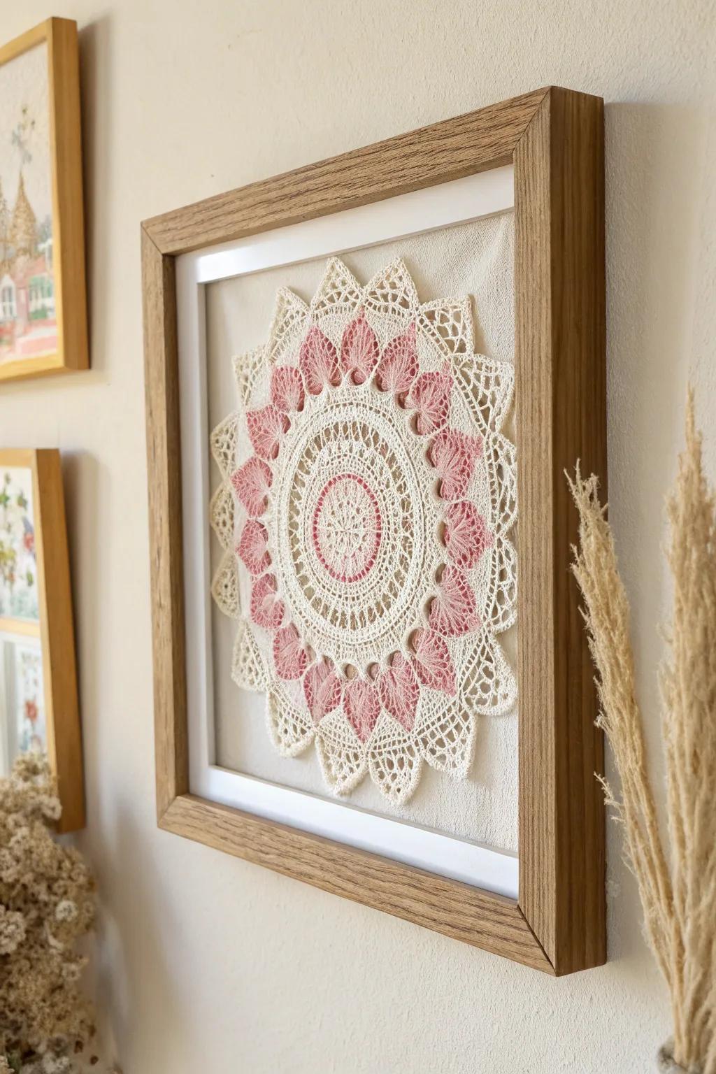 Elevate your space with the charm of doily wall artâwhere Scandinavian simplicity meets Boho elegance.