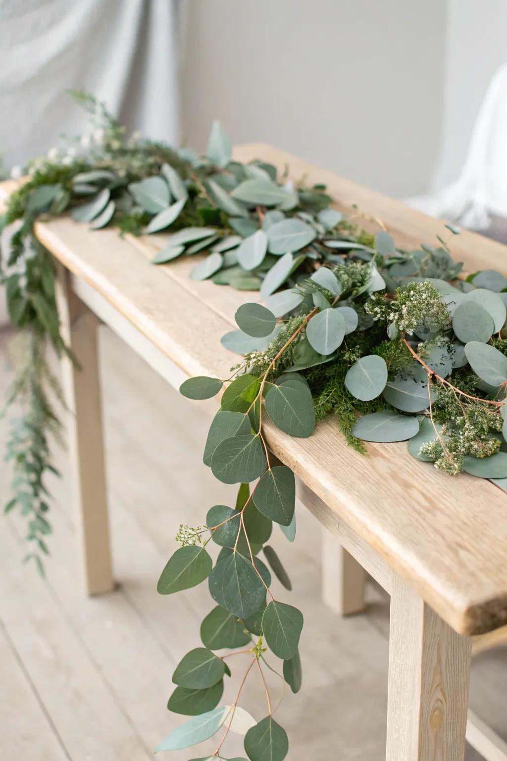 Elevate your fall wedding with the timeless beauty of eucalyptus elegance.