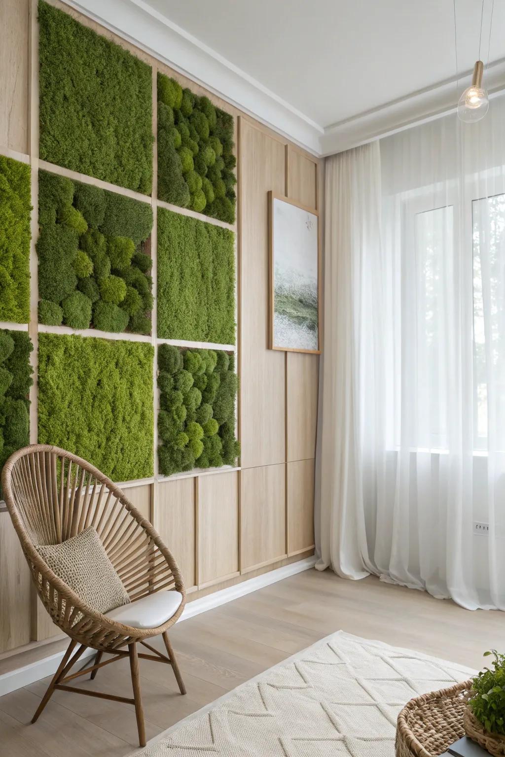 Reimagine your space with a touch of nature - an interactive moss wall that evolves with your creativity.