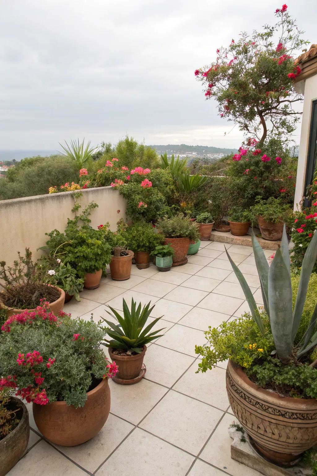 Containers offer versatility and style for your garden corner.