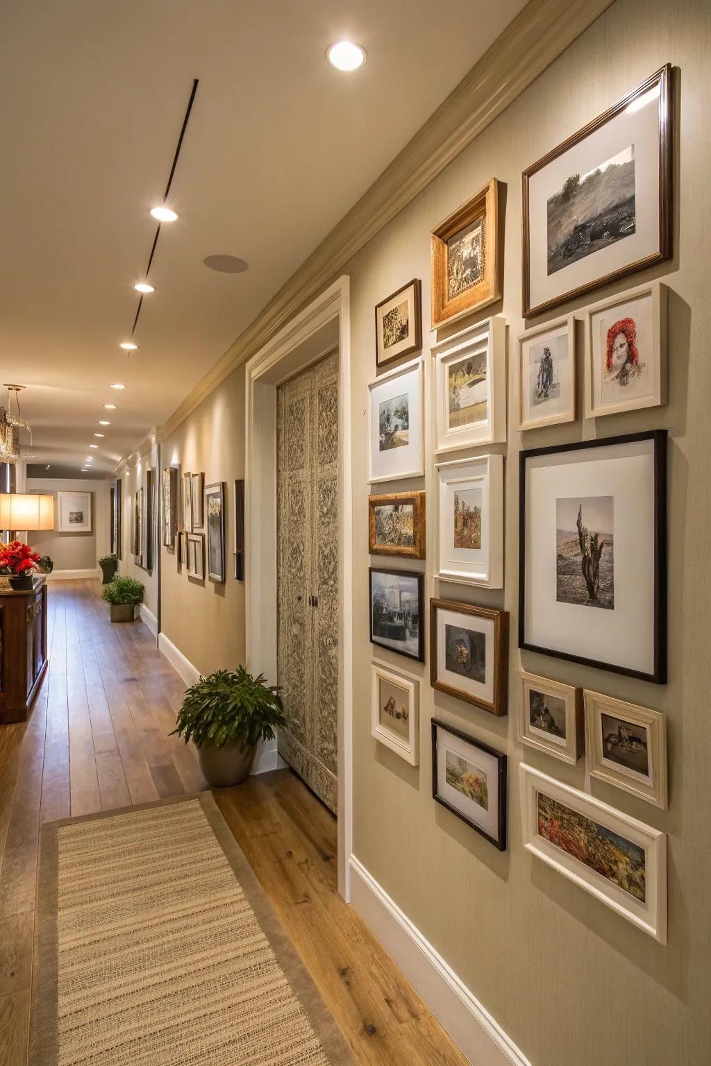 A gallery wall that tells a personal story.