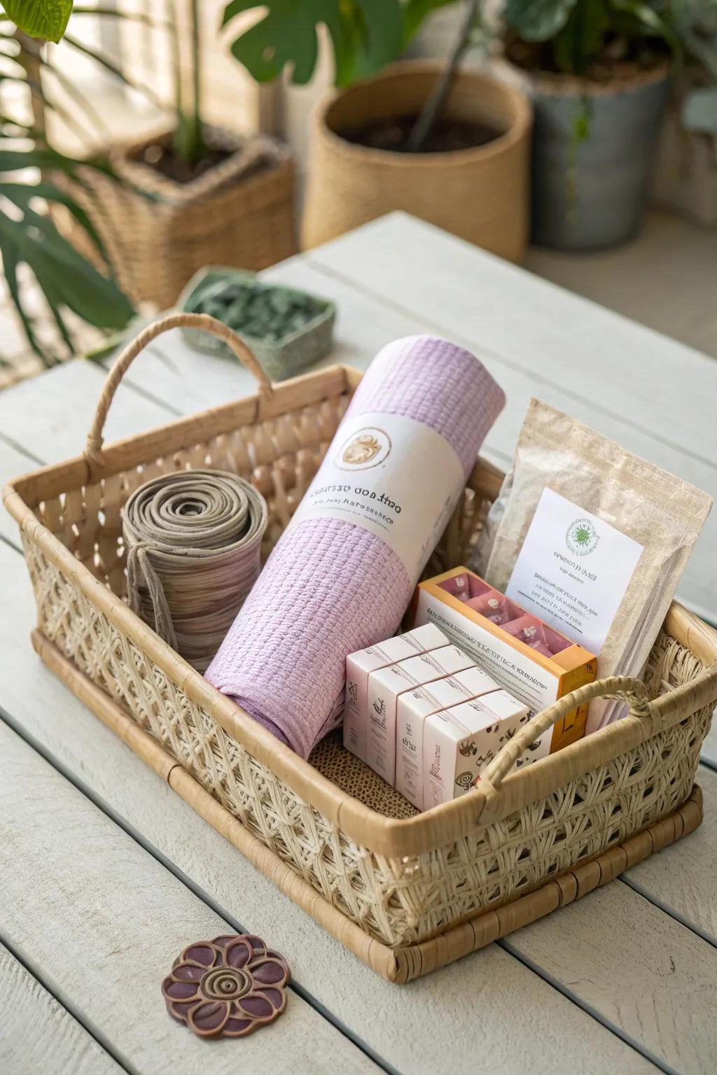 Find your zen with the perfect wellness basket, blending minimalist craftsmanship with soothing essentials.