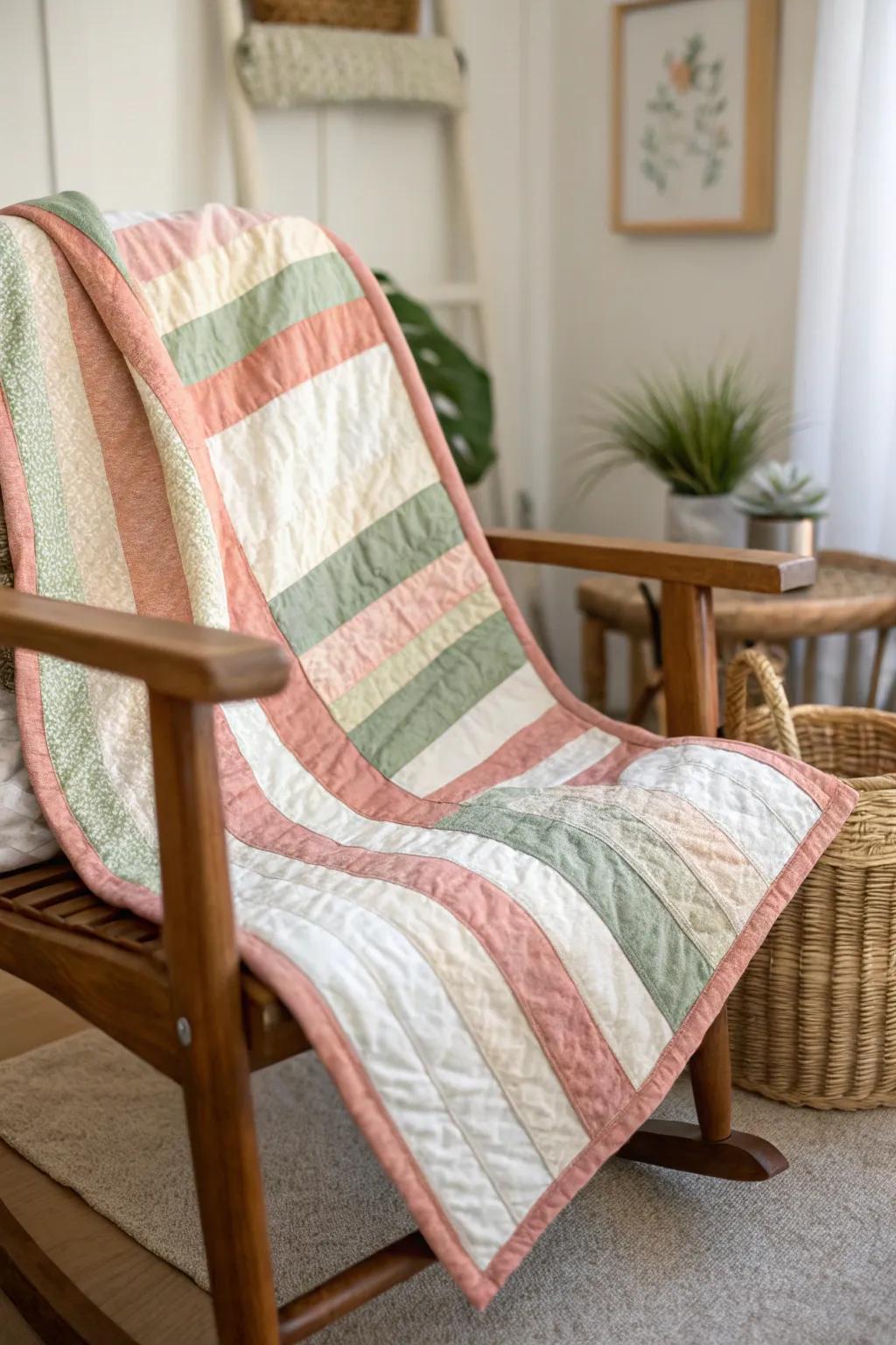 Sweet Stripes: A touch of elegance and warmth with minimalist charm.