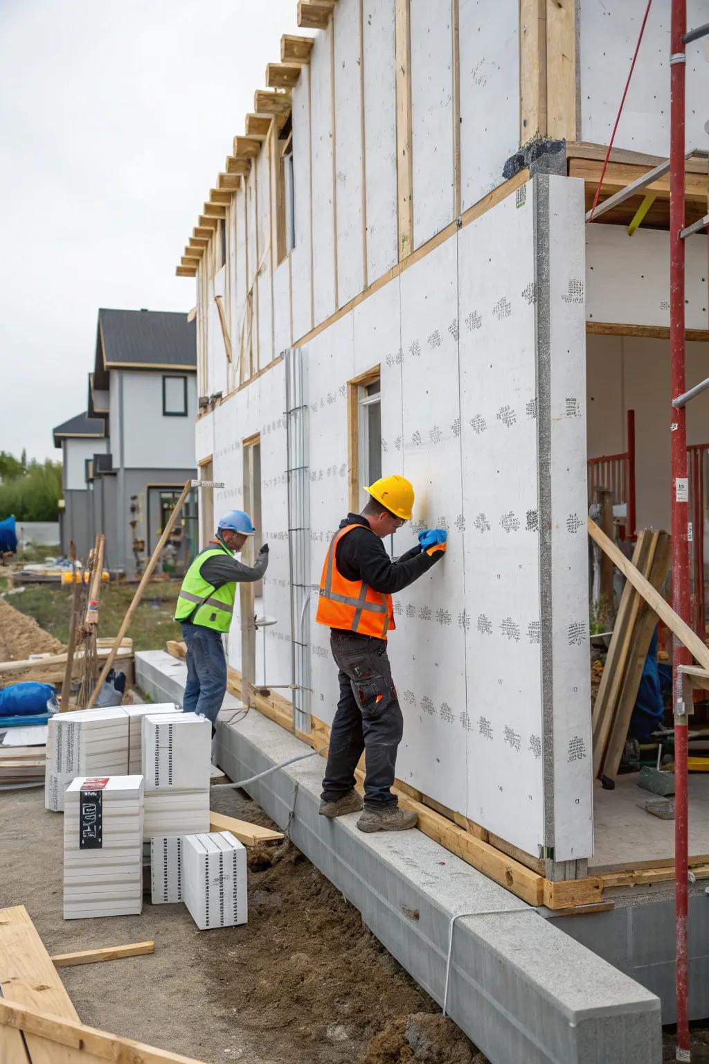 Polyiso foam boards for superior insulation.