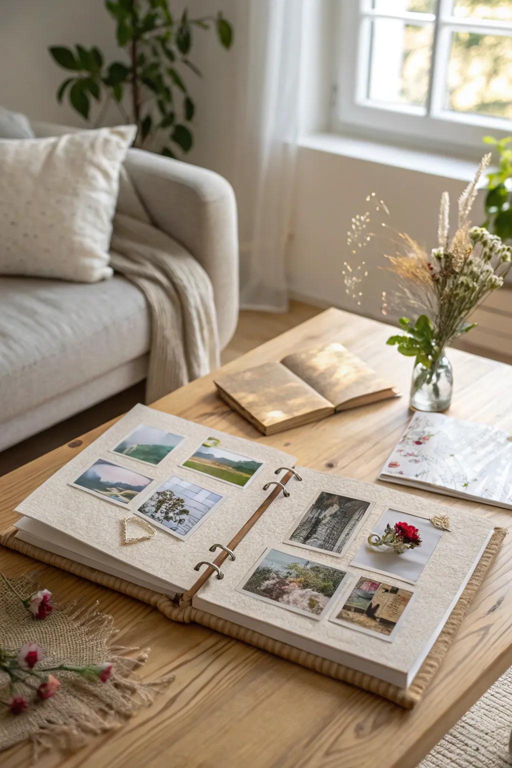 Capture your love story with a DIY adventure bookâcherished memories bound in beauty.