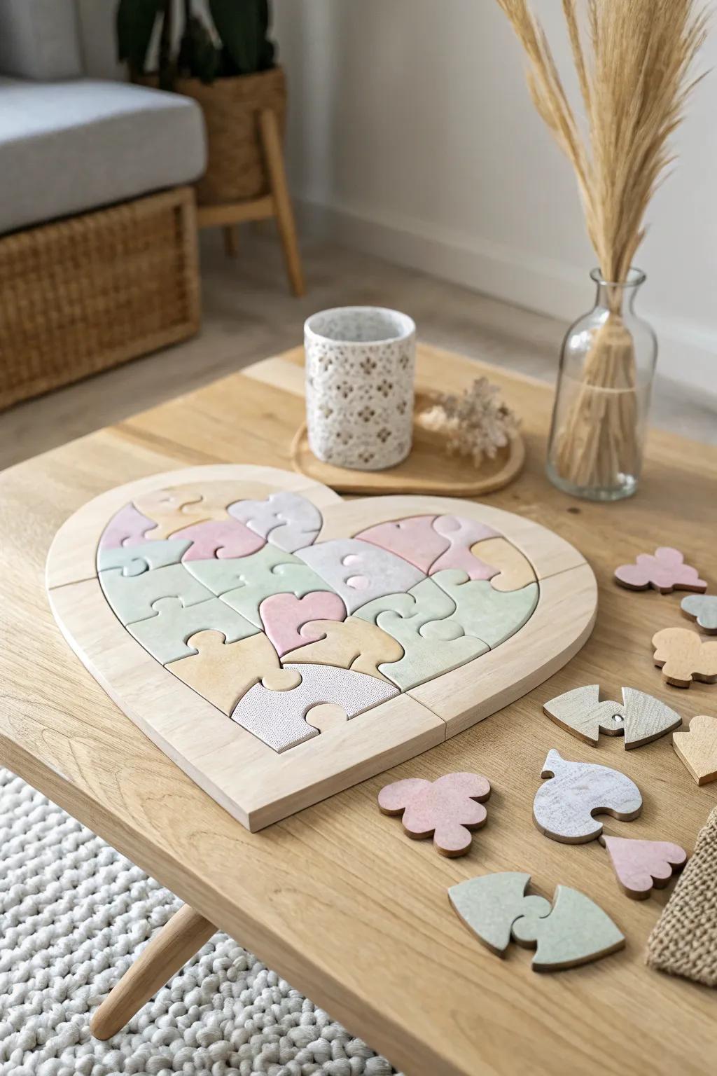 Unlock love and mystery with a handcrafted heart puzzle, perfect for a unique Valentine's surprise.