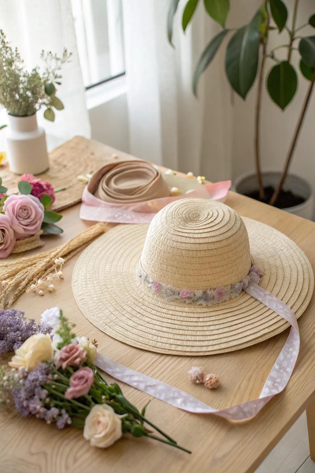 Unleash your creativity at the sun hat decorating stationâwhere simplicity meets charm!