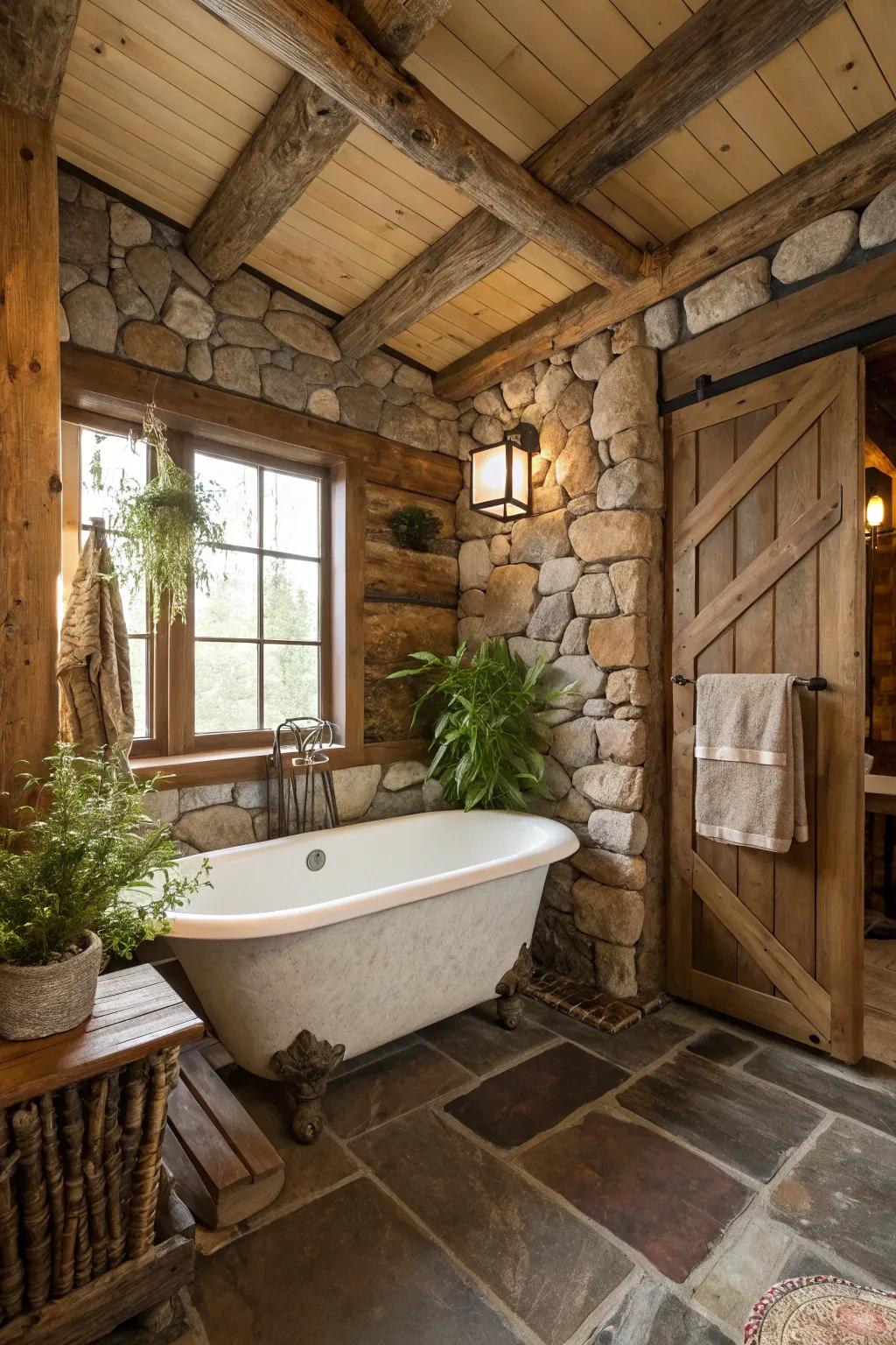 A rustic retreat with warmth and charm.
