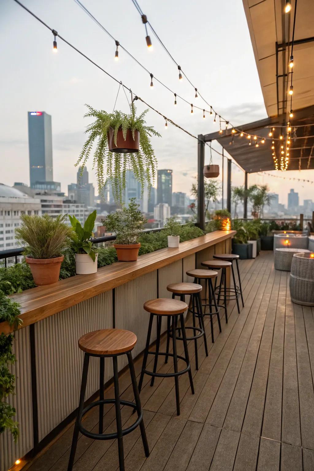 Mix-and-match seating adds versatility and style.