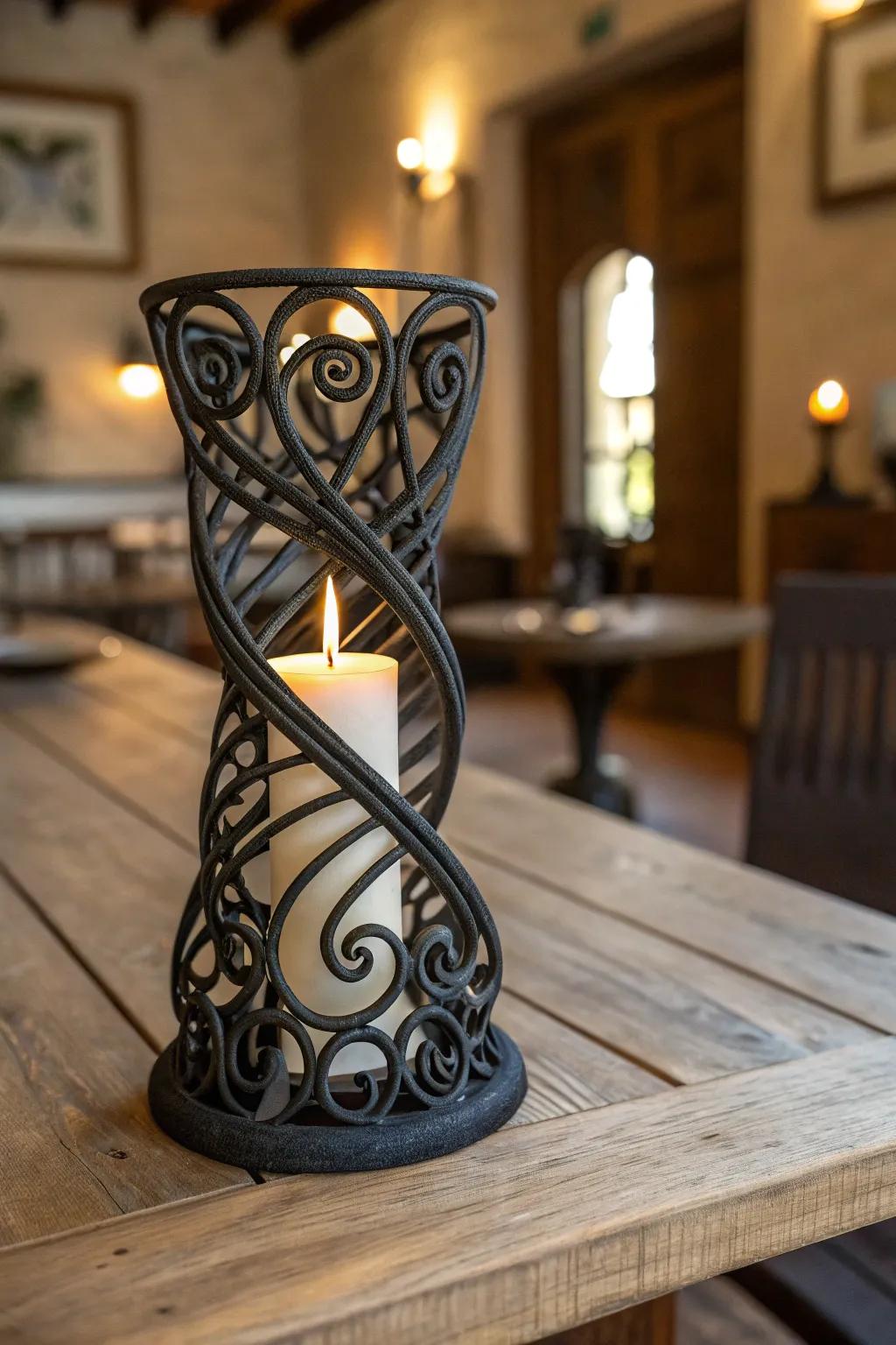 Illuminate your space with a 3D-printed spiral candle holder that blends modern design with timeless elegance.