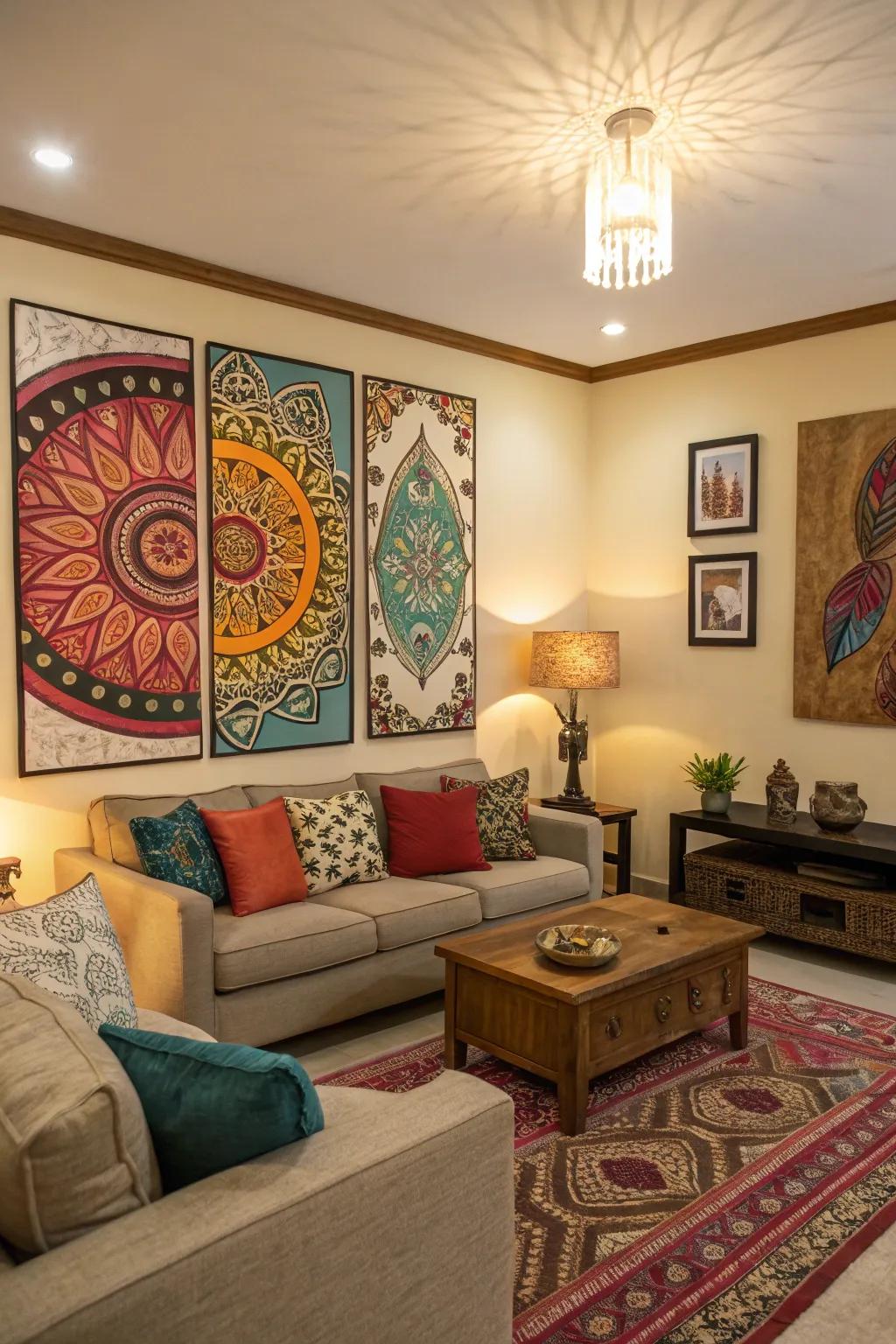 Custom wall art to add personality and charm.