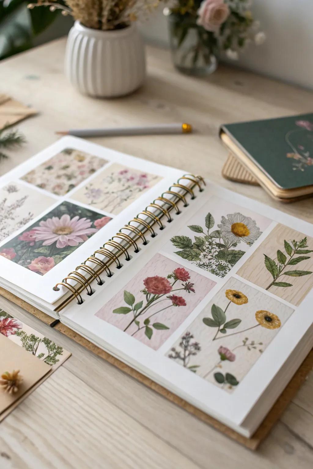 Unleash your creativity with a stunning flower collage for your journal. Discover the art of layering and design simplicity.