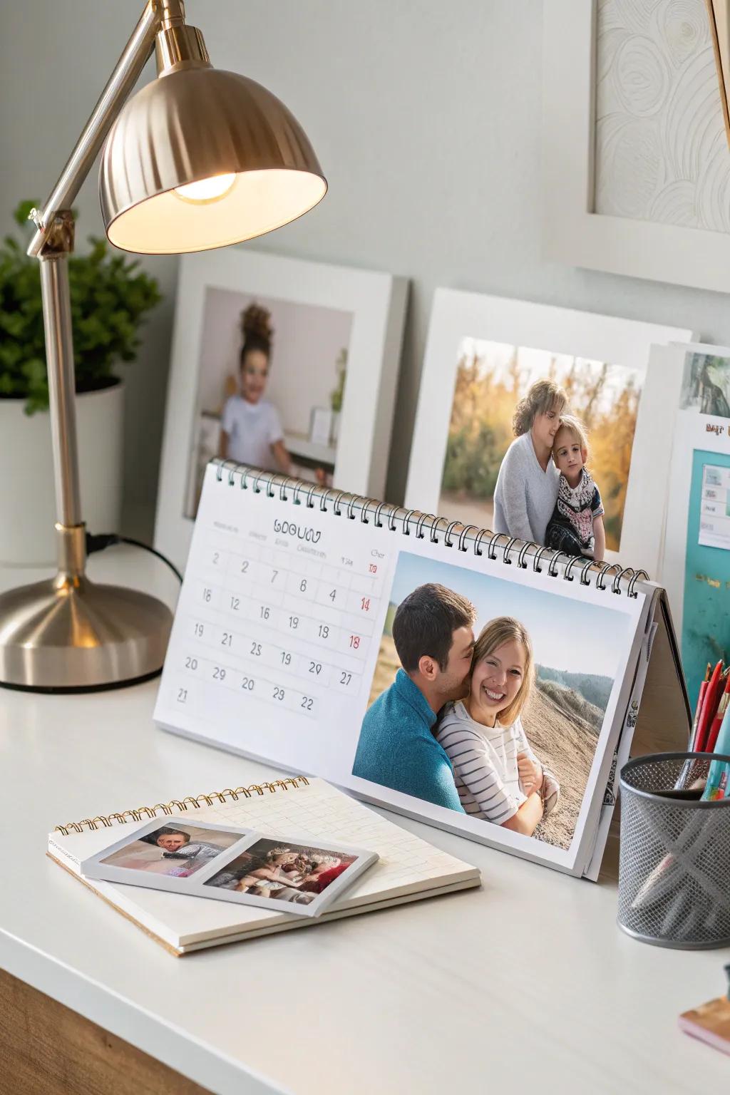A personalized calendar that brings joy with family photos and cherished memories.