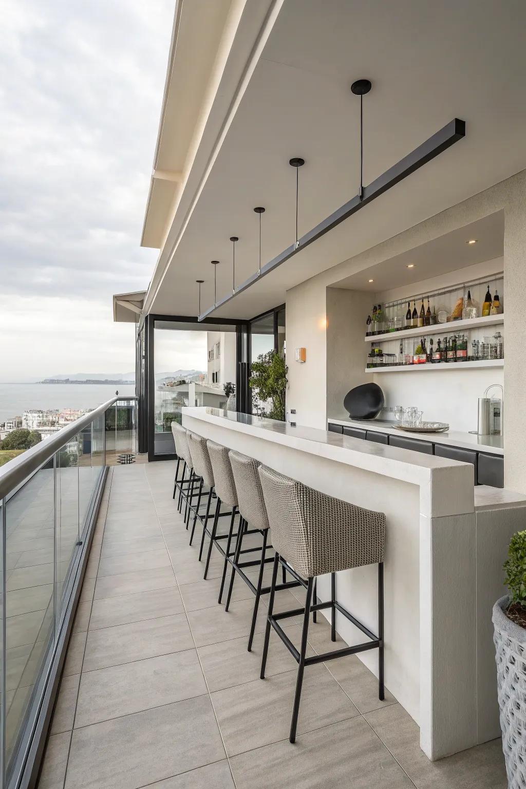 Minimalist design creates a chic and open feel.