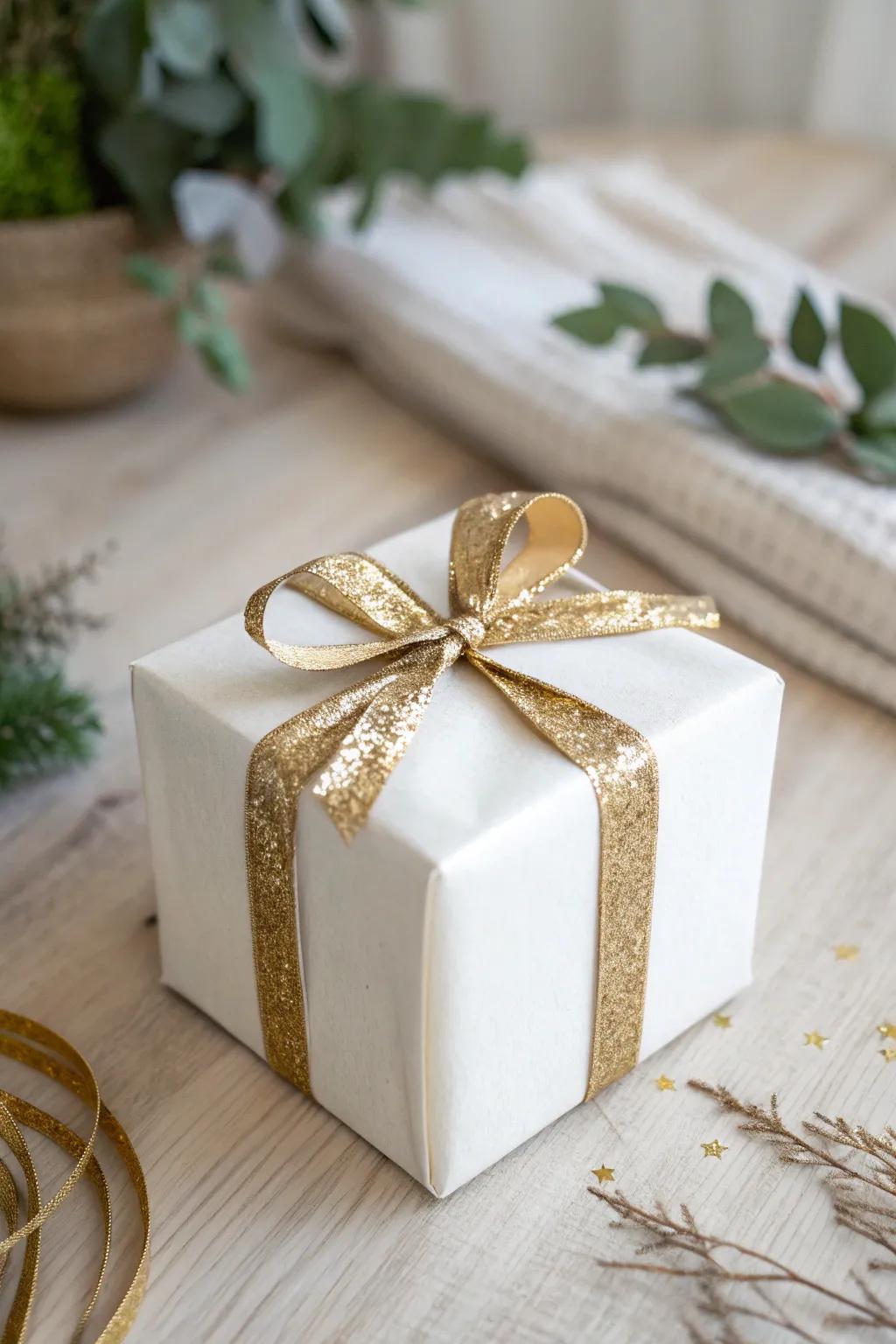 Add a touch of glam to your gifts with metallic marvels!