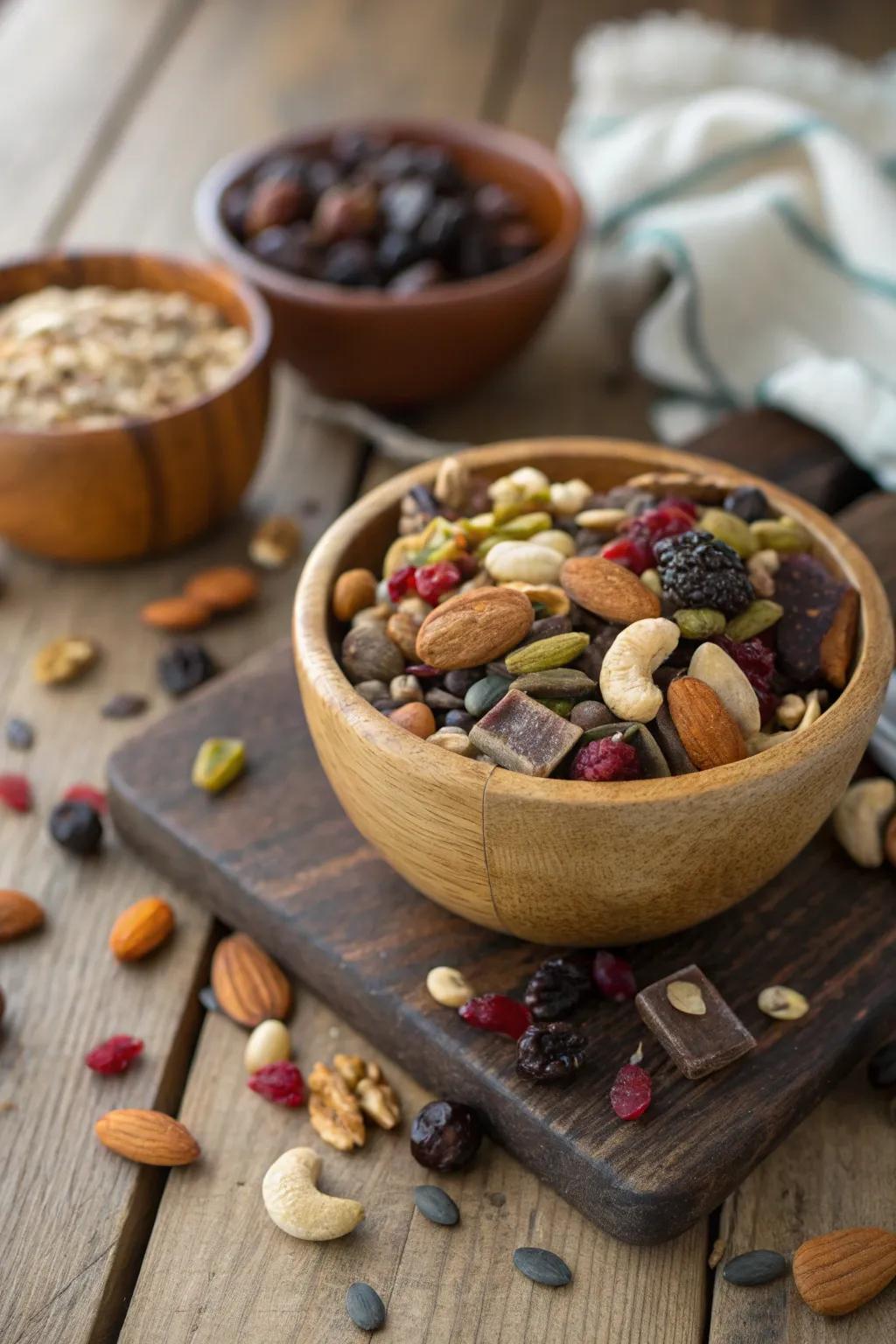 Trail mix: A timeless, customizable camping favorite.