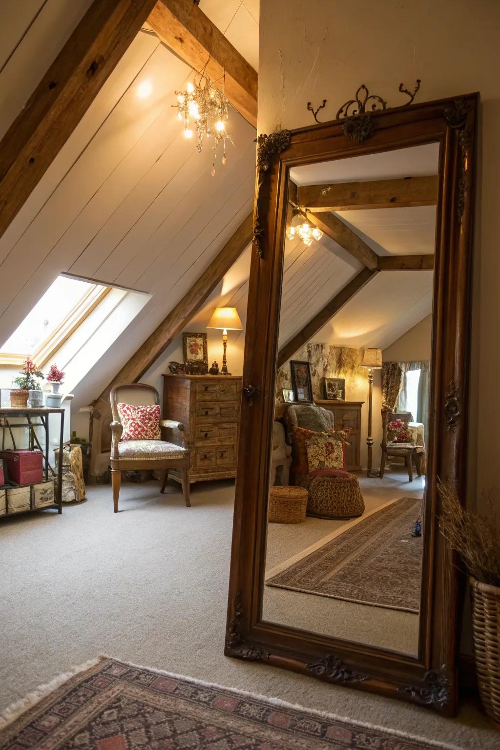 Create the illusion of space with mirrors.