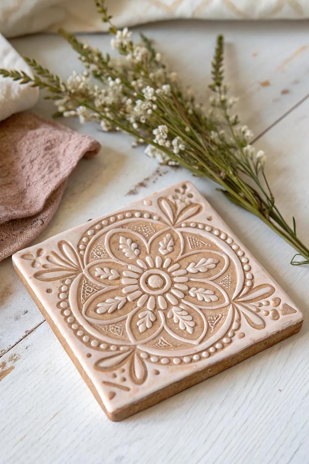 Elevate your walls with the artistry of tiny pottery tiles.