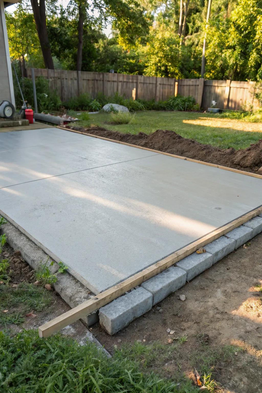 Transform your space with a simple yet elegant concrete slabâaffordable durability at its finest.