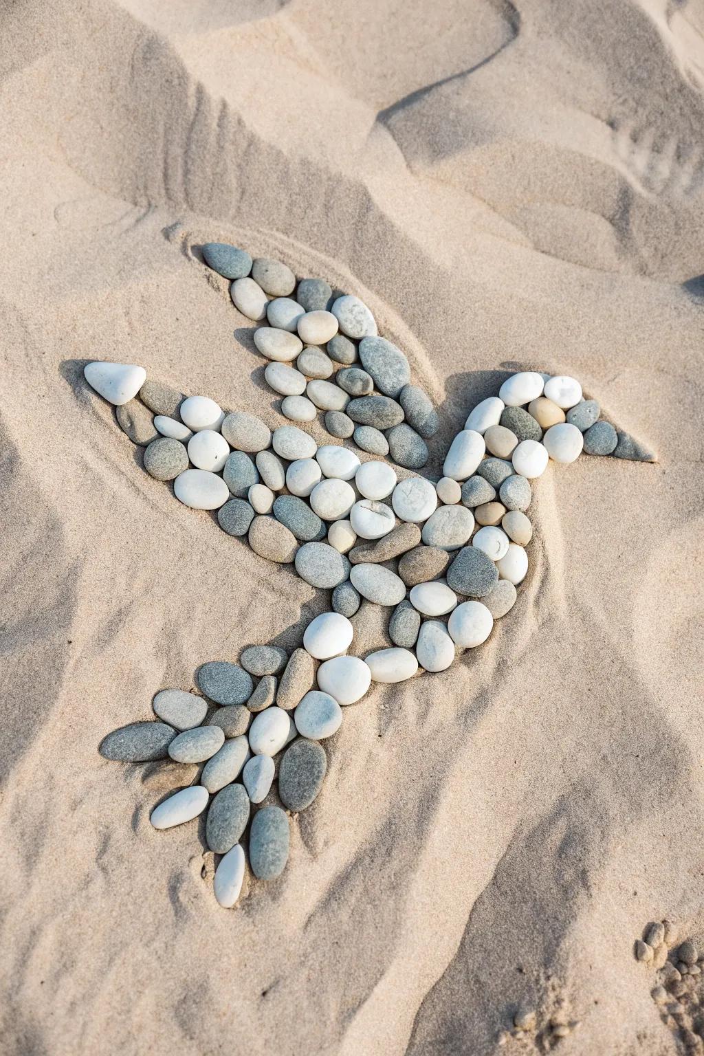 Embrace nature's artistry with this serene bird mosaic, a perfect blend of minimalist charm and bohemian flair.