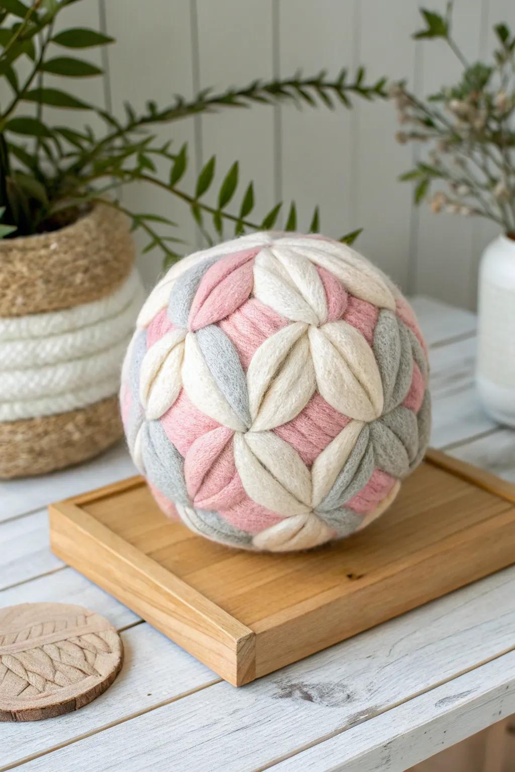 Embrace the cozy charm of Scandinavian minimalism with these handcrafted woolen decorative balls, perfect for adding a soft touch to your home.