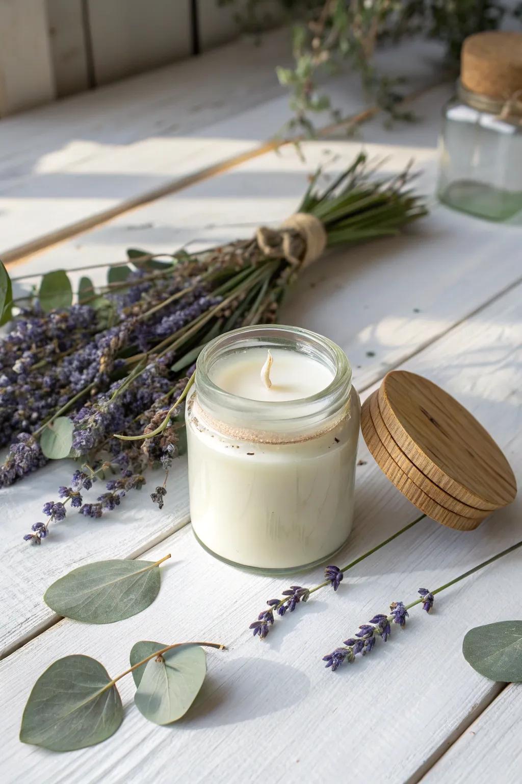 Craft your own elegance with homemade mason jar scented candles.