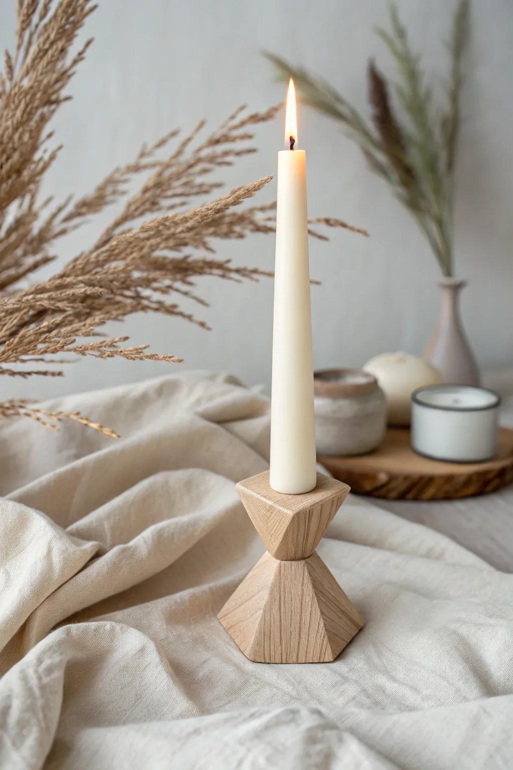 Elevate your space with the timeless elegance of minimalist taper candle holders.
