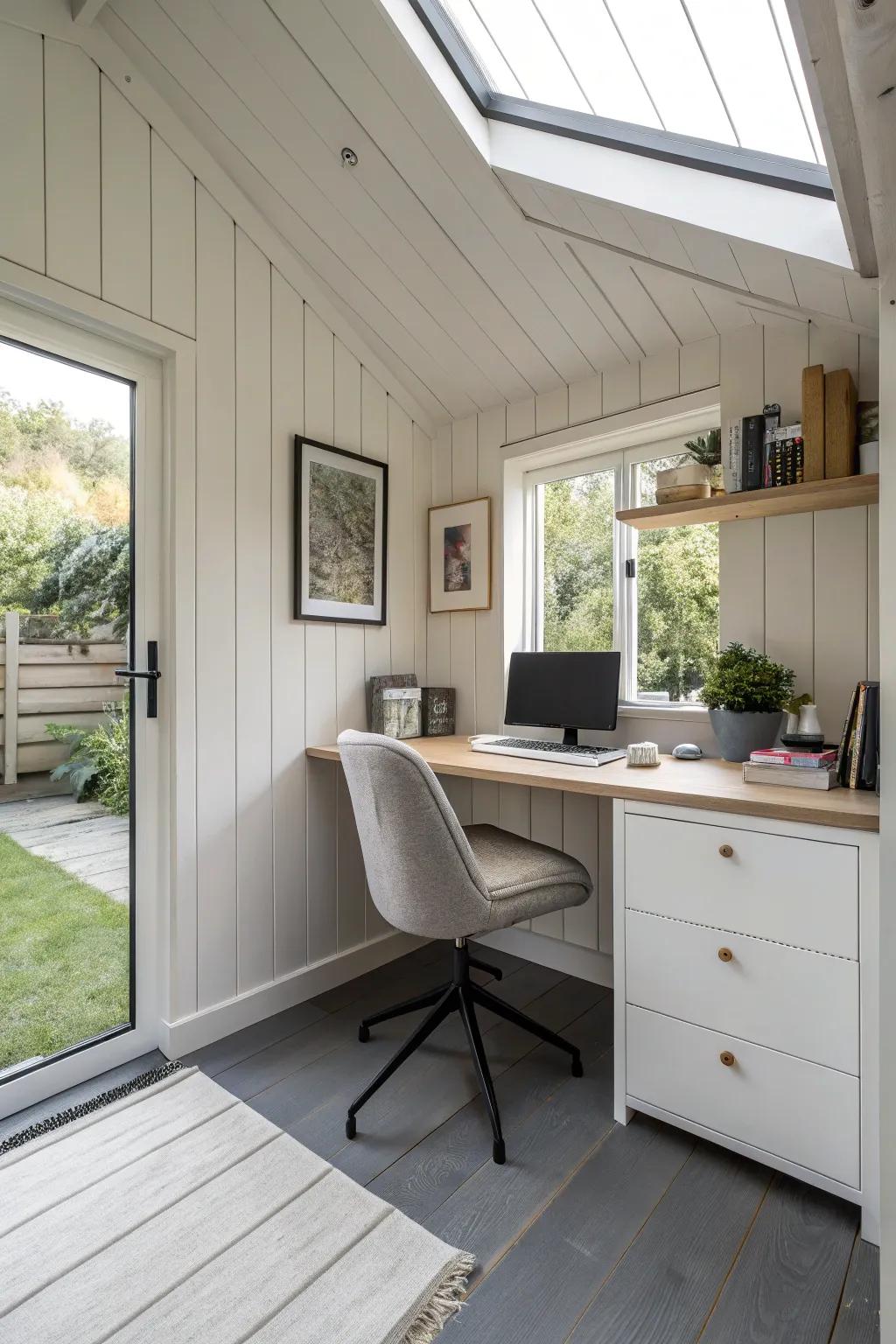 A minimalist design ensures a clutter-free and focused work environment.