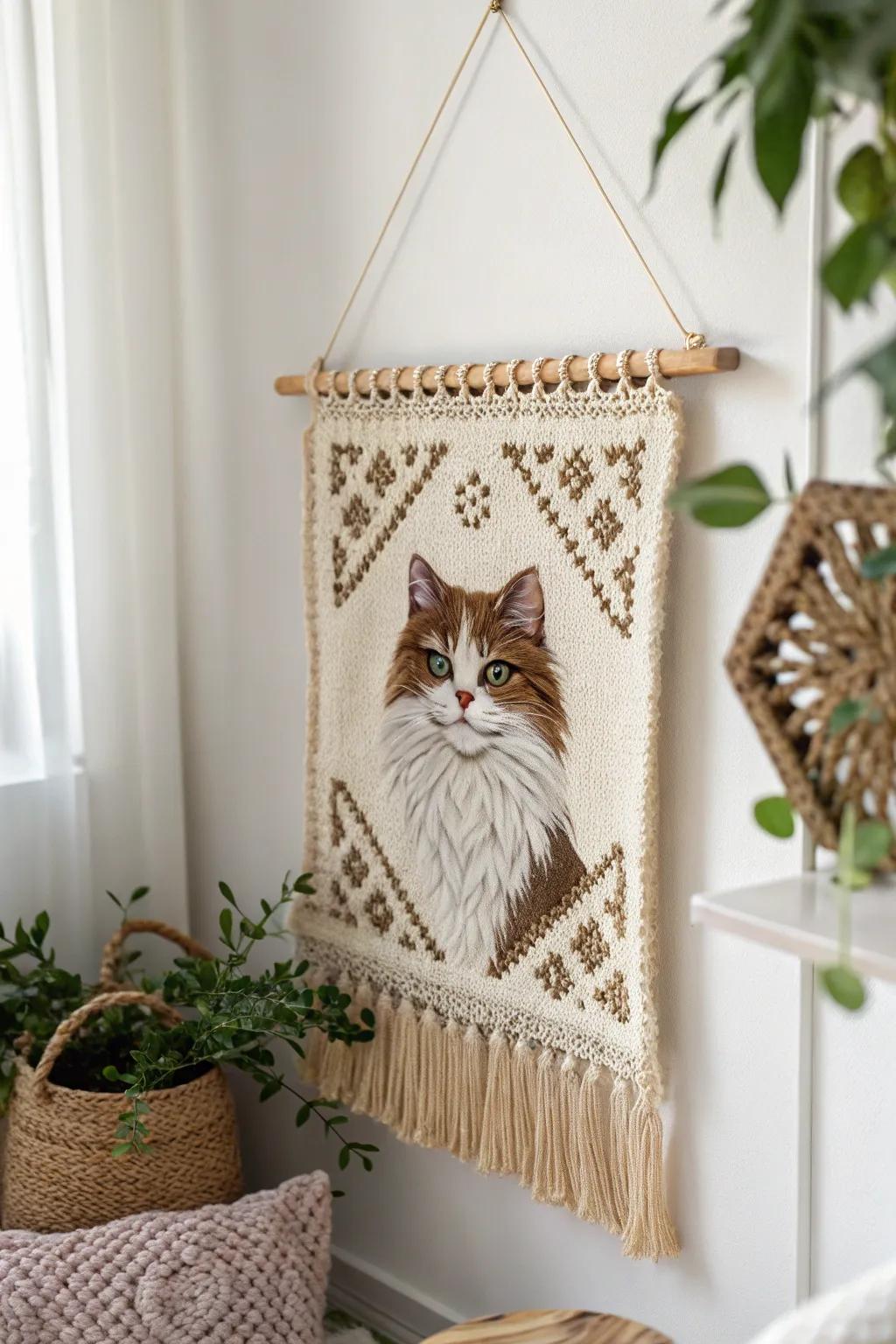 Capture your pet's essence with minimalist crochet art. ð¾â¨