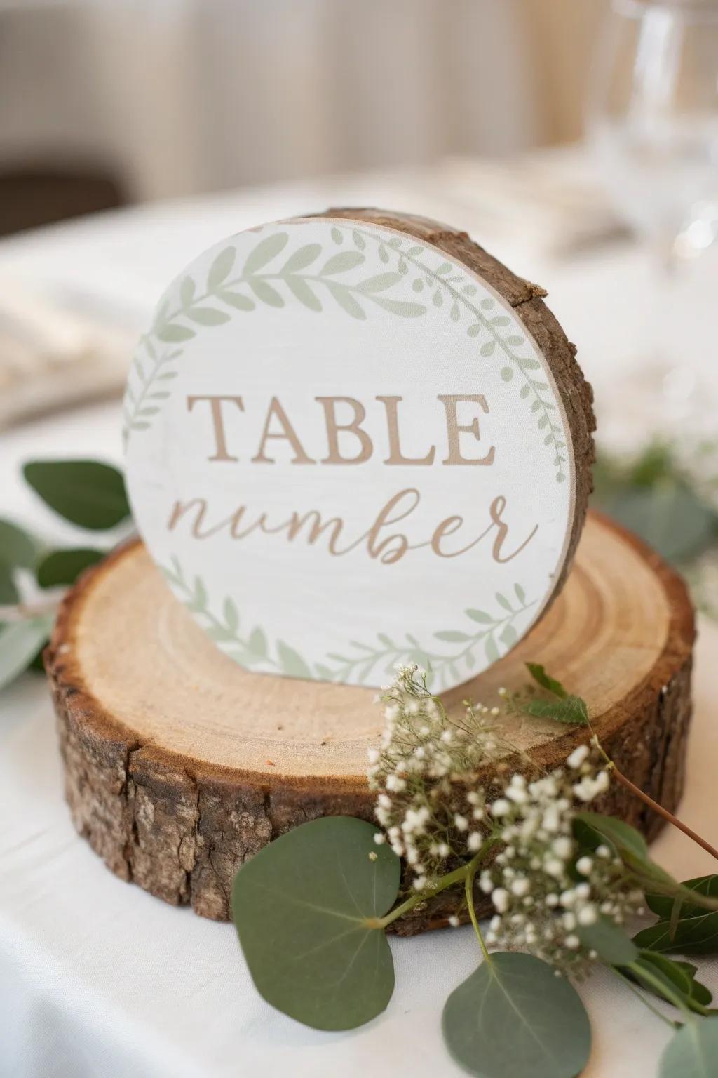 Elevate your wedding decor with handcrafted table numbers that blend elegance and simplicity.