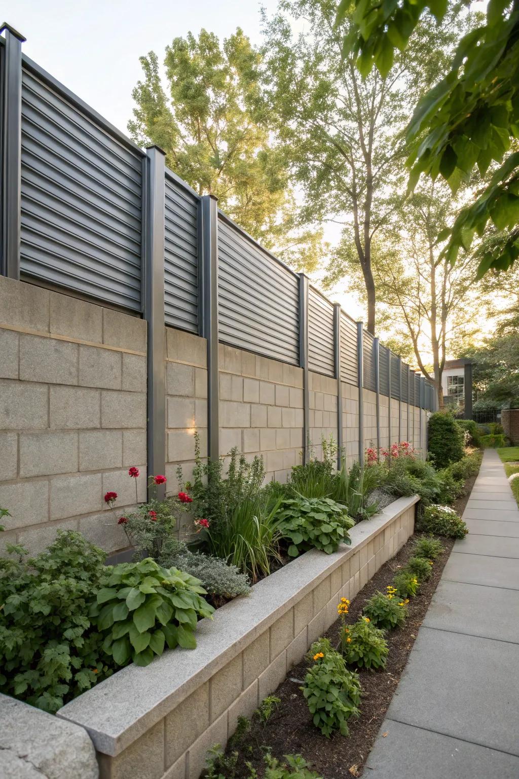 Corrugated metal adds an industrial chic vibe.