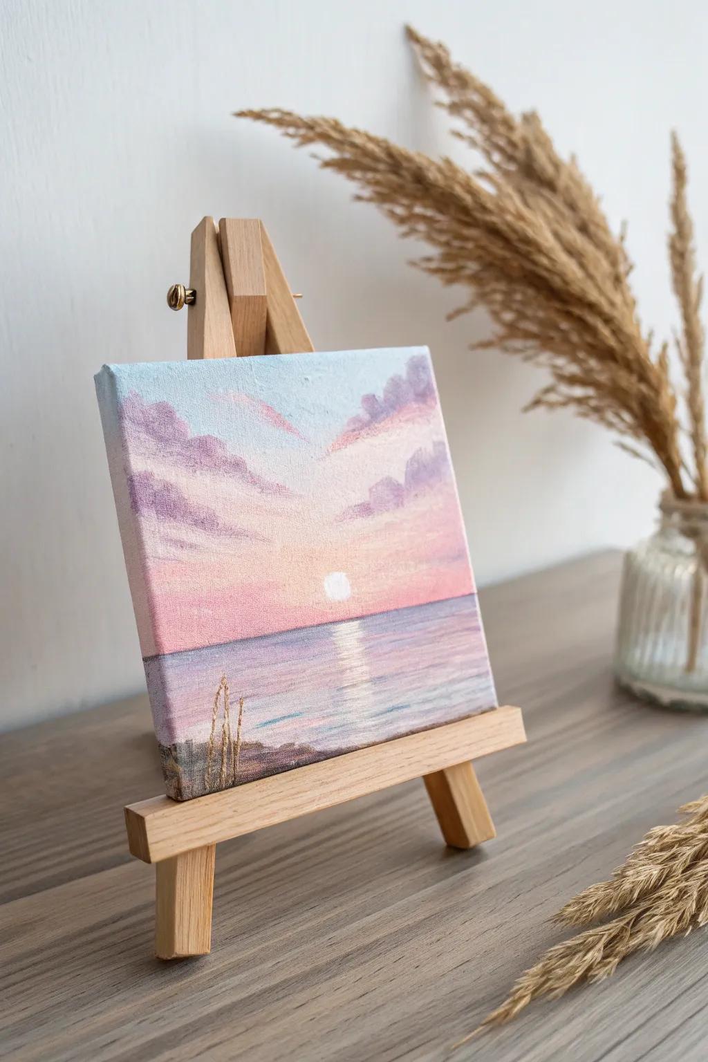Embrace tranquility with a serene sunrise canvasâperfect for adding peaceful vibes to your reading nook.