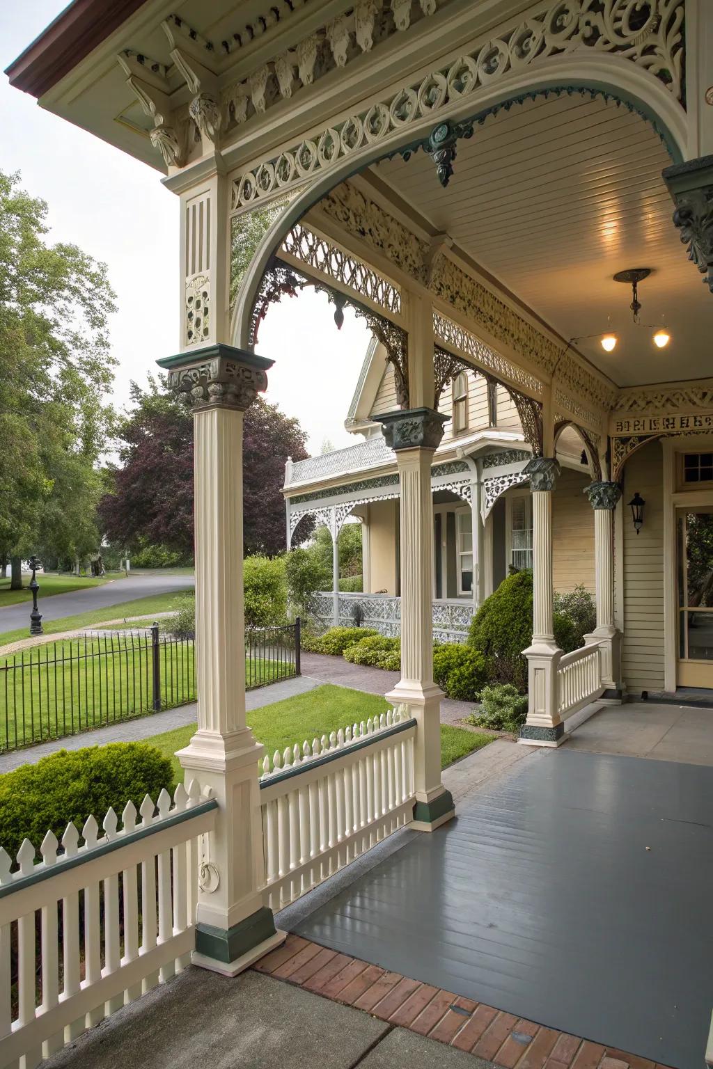 Architectural details add elegance and interest to your porch.
