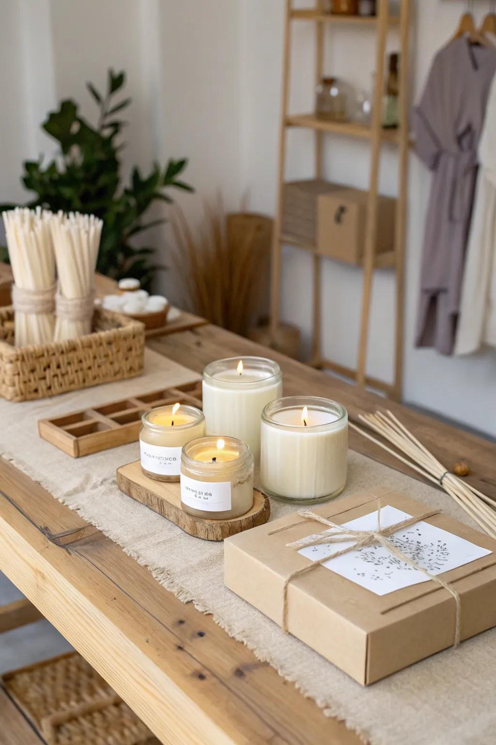 Create your perfect candle making oasis with functional layouts and minimalist charm.