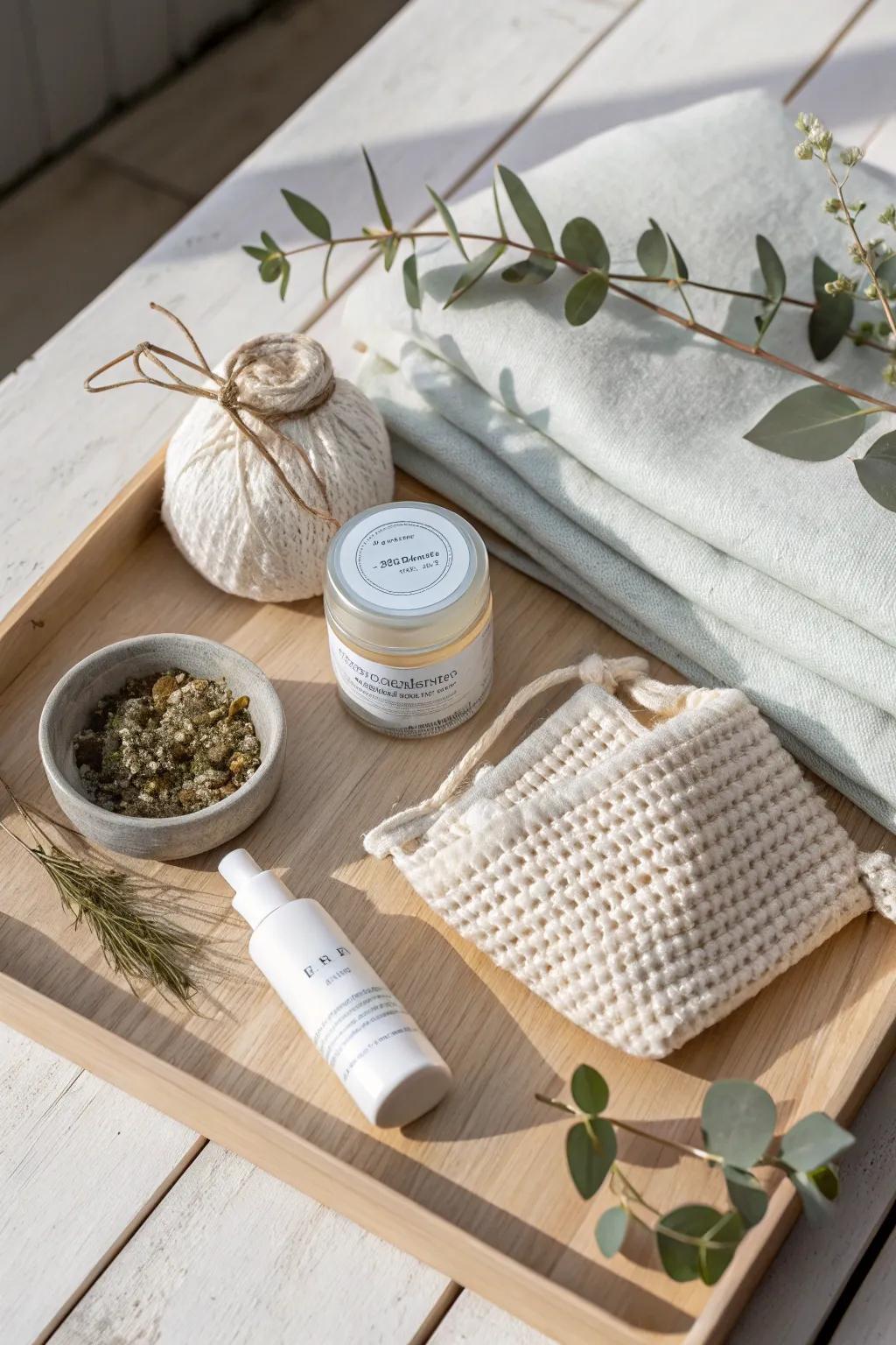 Delight the new mom with a lovingly crafted postpartum care kit, a perfect blend of simplicity and natural beauty.