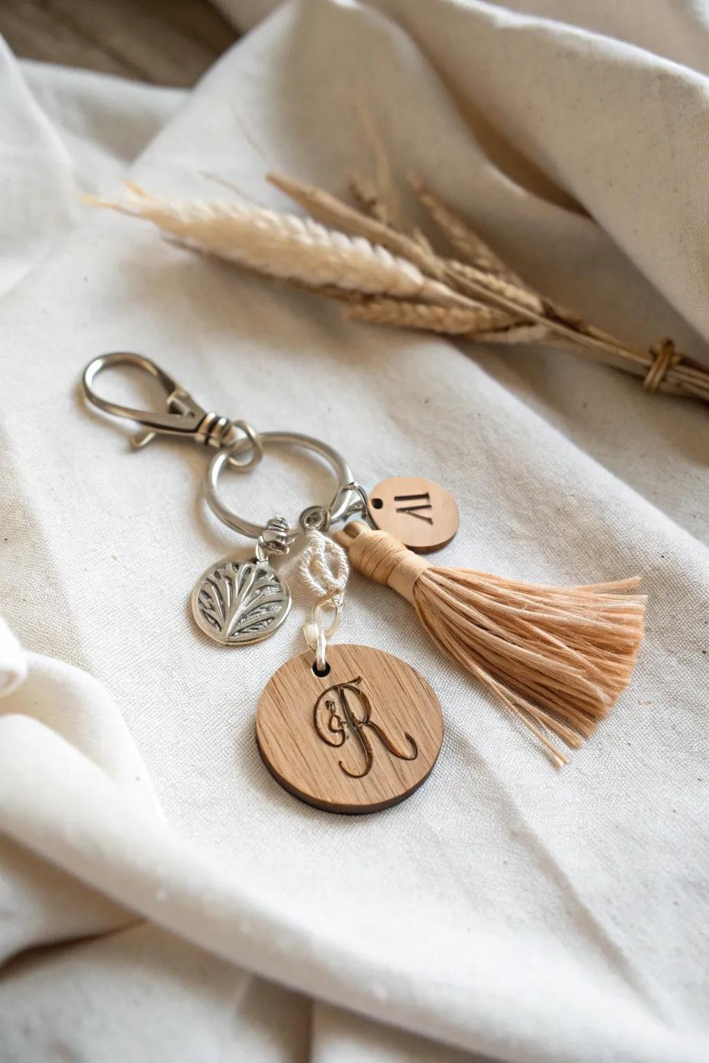 Craft a beautiful reminder of friendship with personalized keychains. â¨